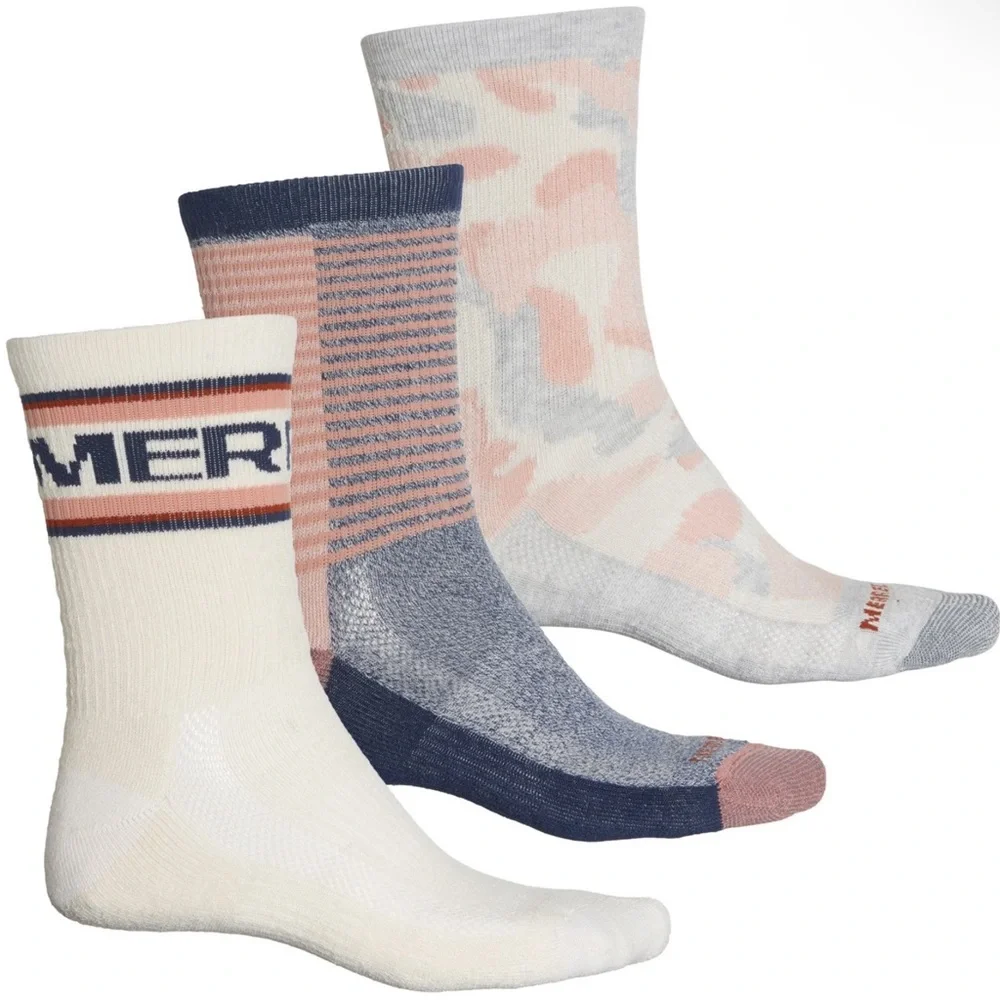 Merrell 3 Pk REPREVE Recycled Everyday Socks Crew (For Men and W…